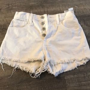 White denim shorts